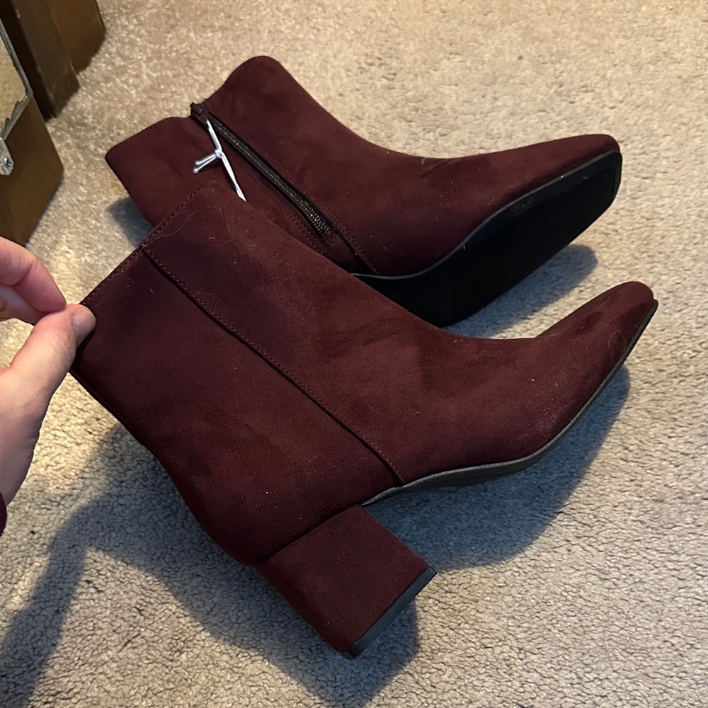 Burgundy Ankle Boots